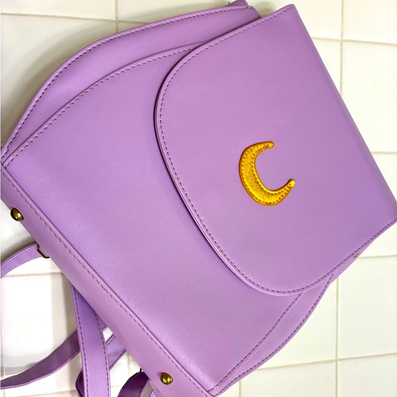 💫 Sailor Moon Lavender Convertible Backpack Bag 🐈‍⬛ - Picture 1 of 6
